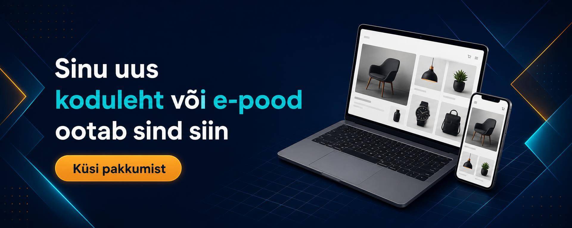 sinu veebilehe loomine või e-poe loomine ootab siin
